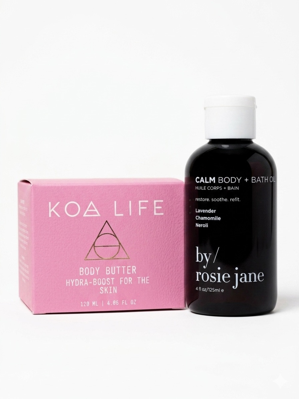 Koa Life Body Butter + By Rosie Jane CALM Bath Oil Clean Beauty Spa Bundle NWT